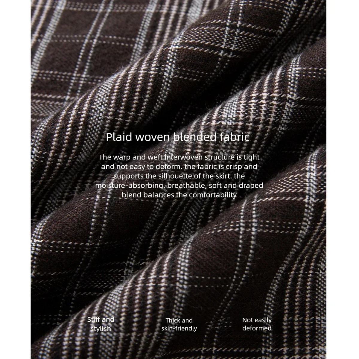 Handkerchief-Hem Plaid Midi Skirt