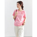 Floral Applique Tie-Detail Tee