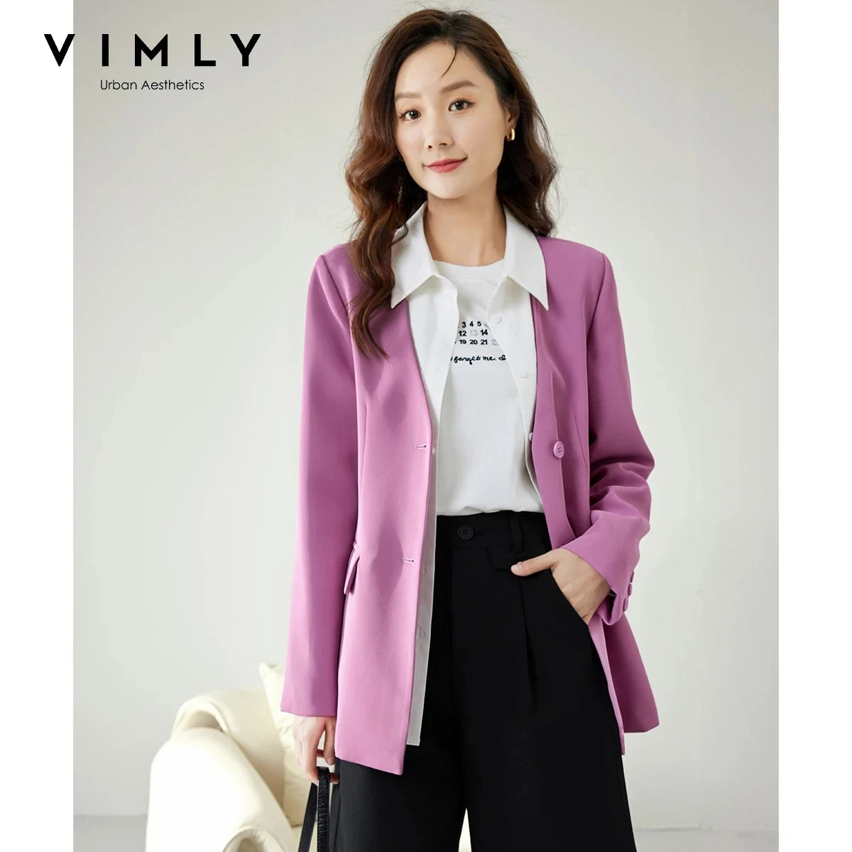 Layered Polo-Collar Blazer