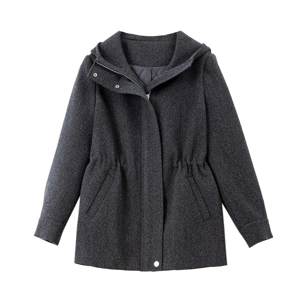 Hooded Drawstring Utility Jacket