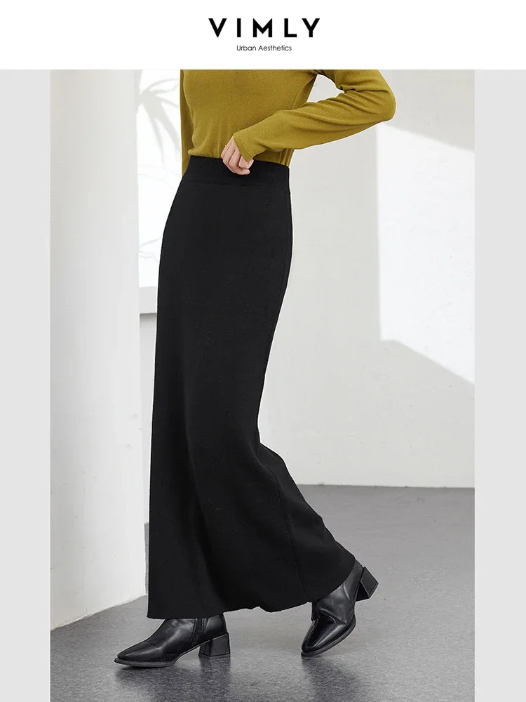 Straight Corduroy Midi Skirt