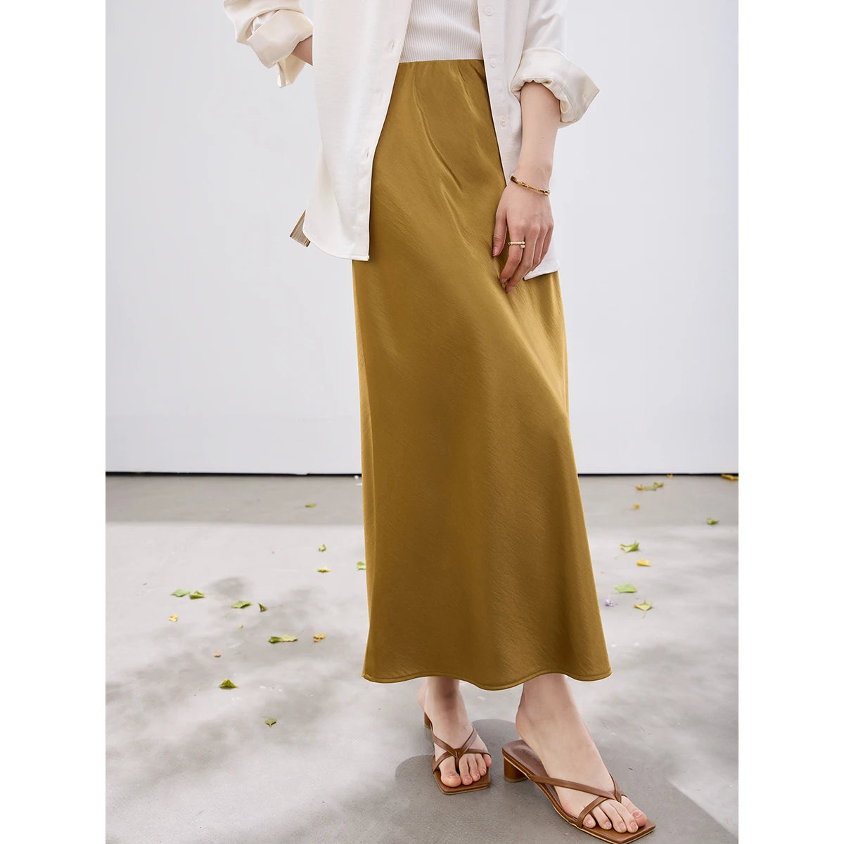 Shimmer A-Line Midi Skirt