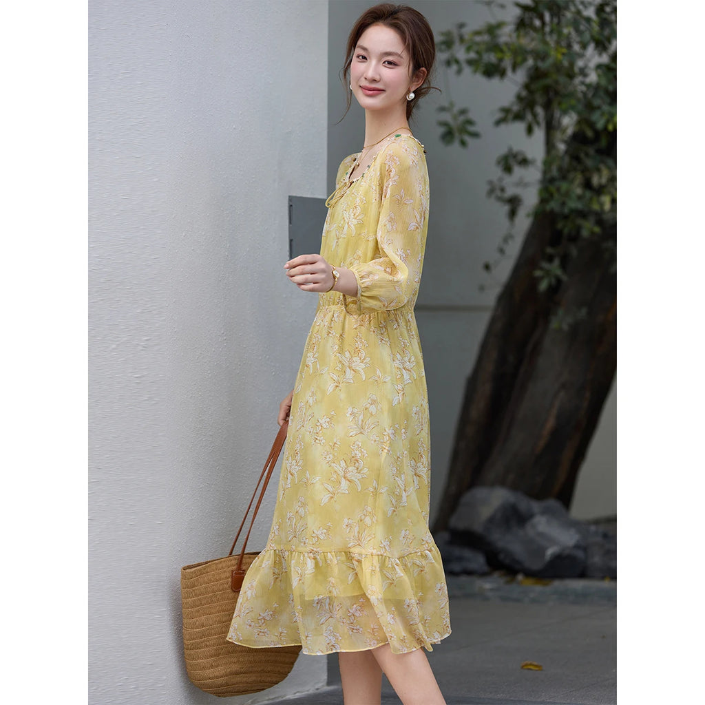 Floral Tiered Midi Dress