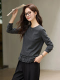 Tiered Ruffle-Hem Knit Top