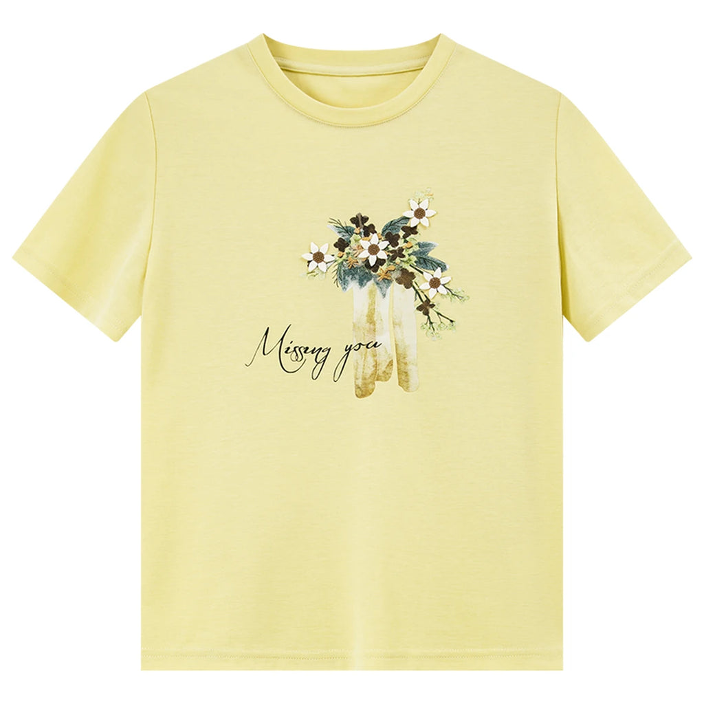 Floral Graphic Crew-Neck Tee
