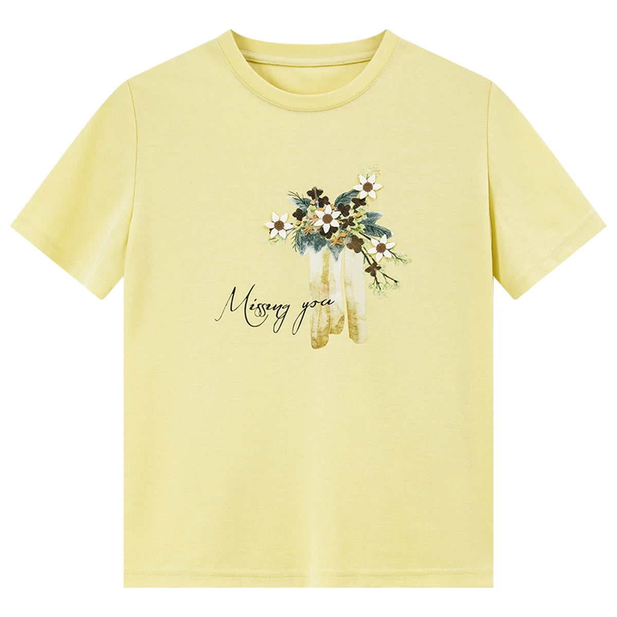 Floral Graphic Crew-Neck Tee
