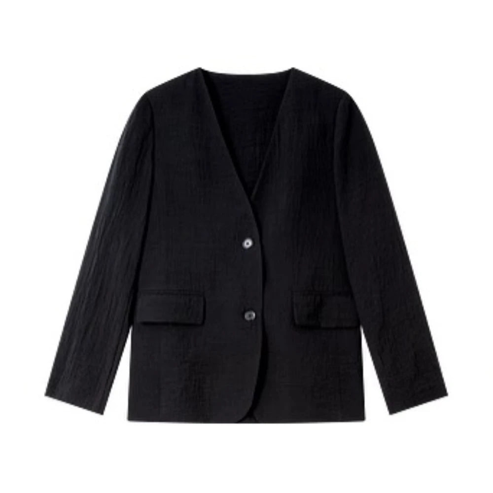 Two-Button V-Neck Blazer