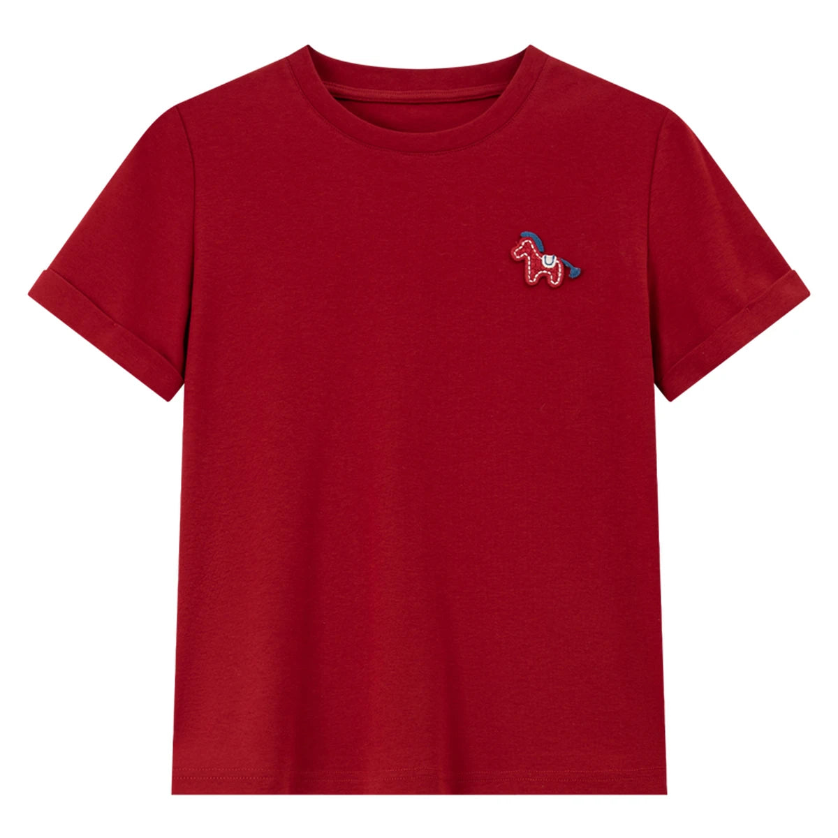 Pony-Embroidered Crew-Neck Tee