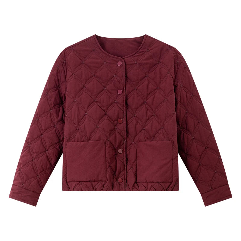 Quilted Patch-Pocket Cropped Jacket