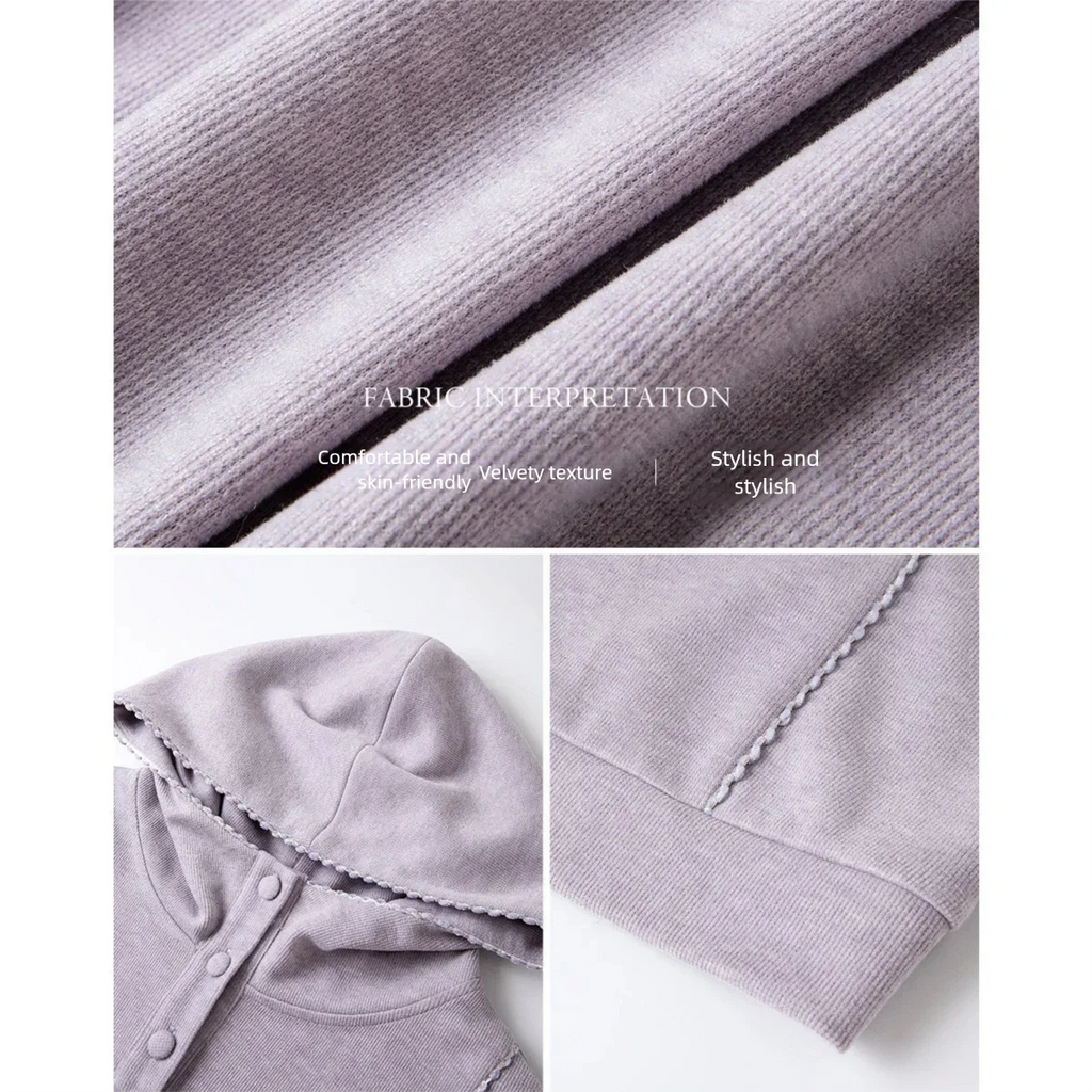 Cropped Drawstring Hoodie