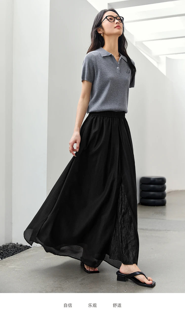 Full A-Line Midi Skirt