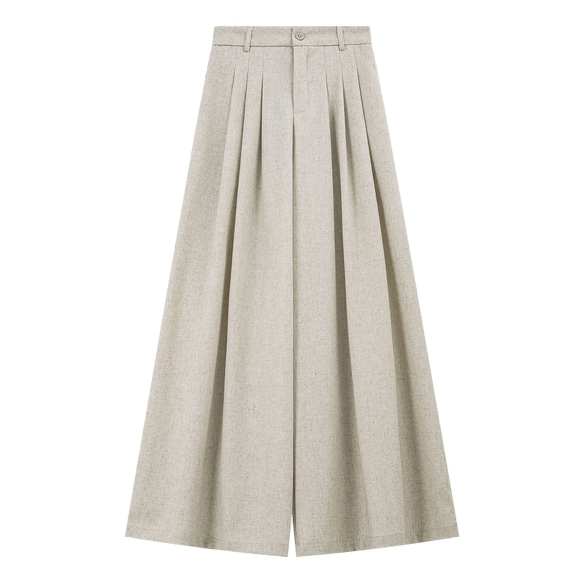 Box-Pleat Wide-Leg Trousers