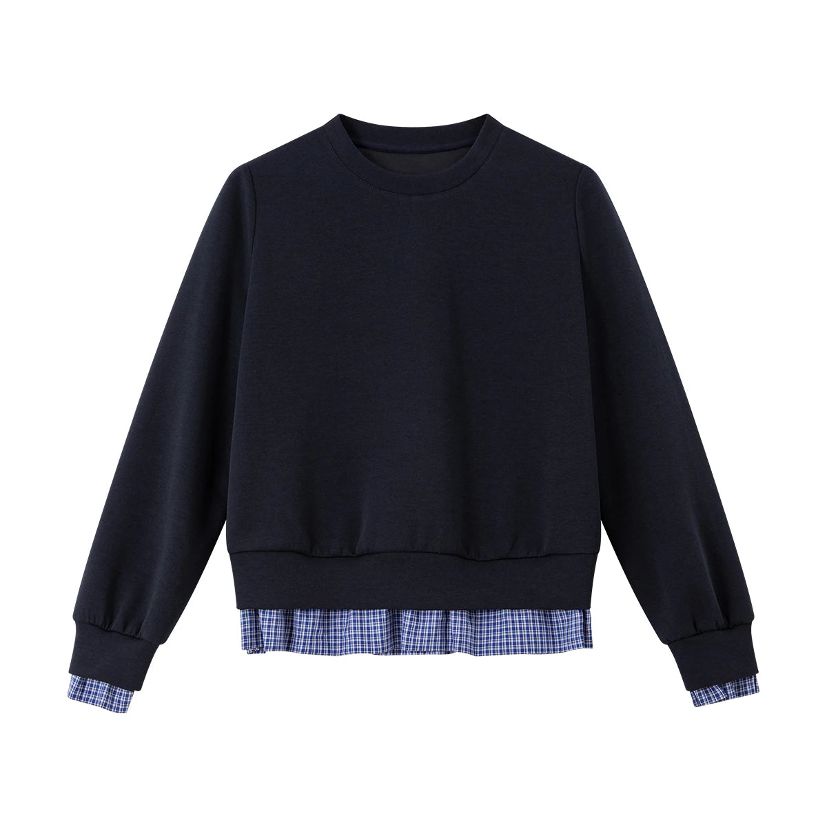 Layered Pleated-Hem Sweatshirt