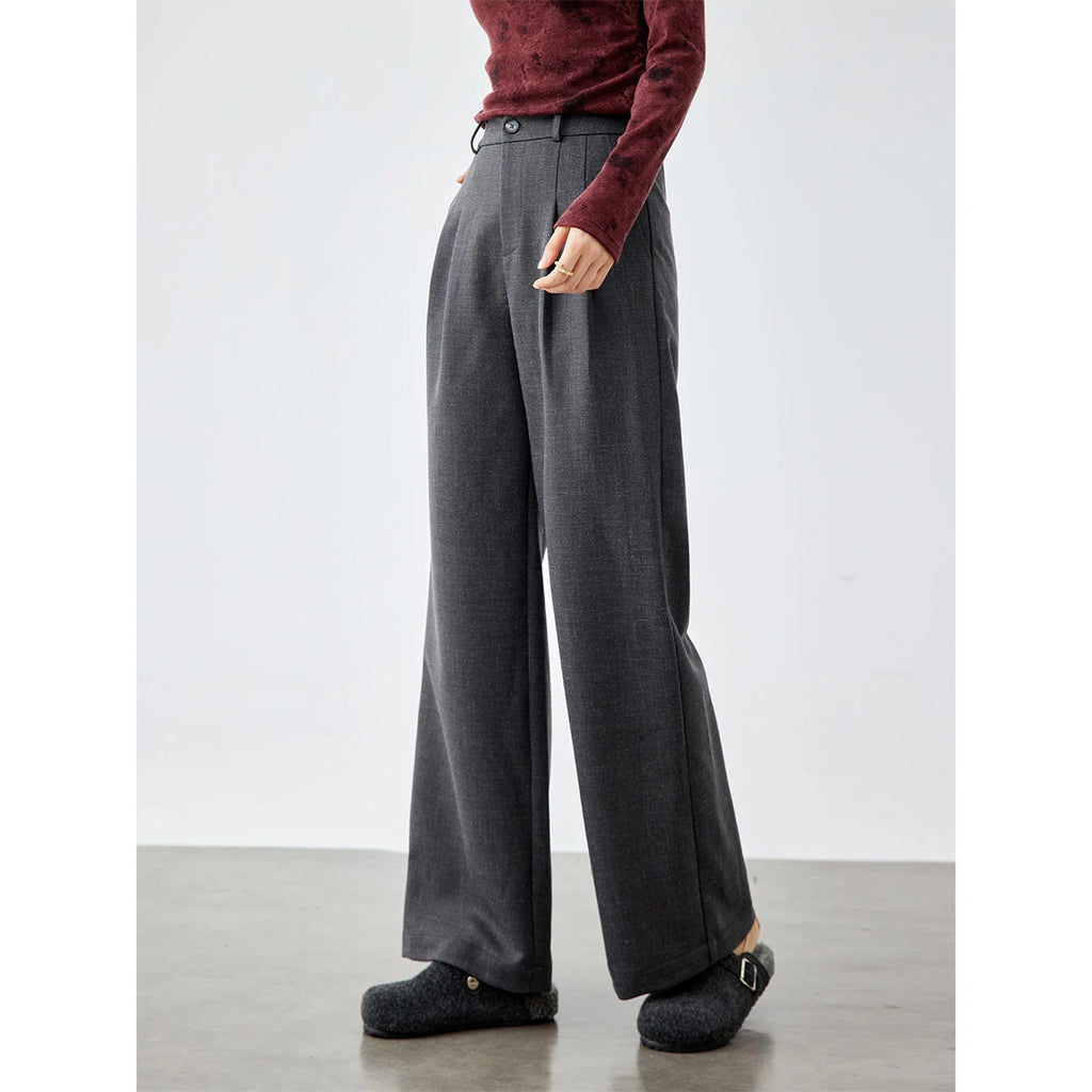 Side-Zip Wide-Leg Trousers