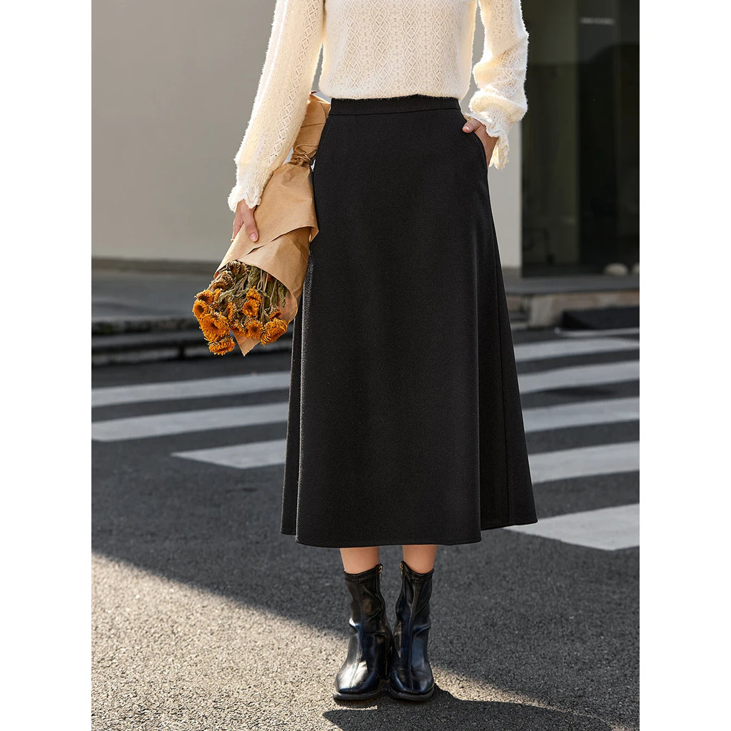 Clean A-Line Midi Skirt