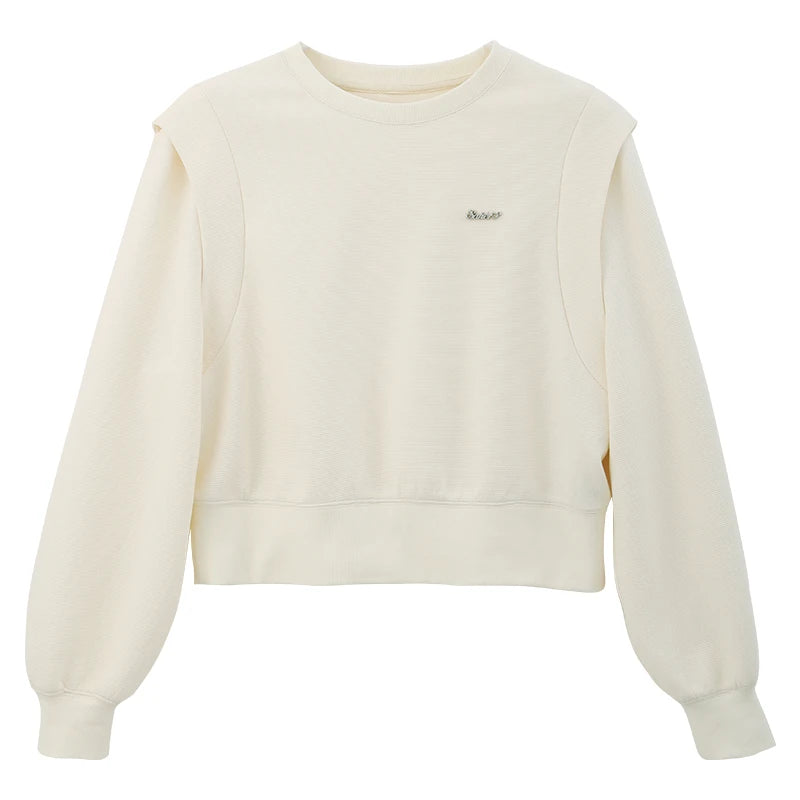 Cropped Drop-Shoulder Sweatshirt