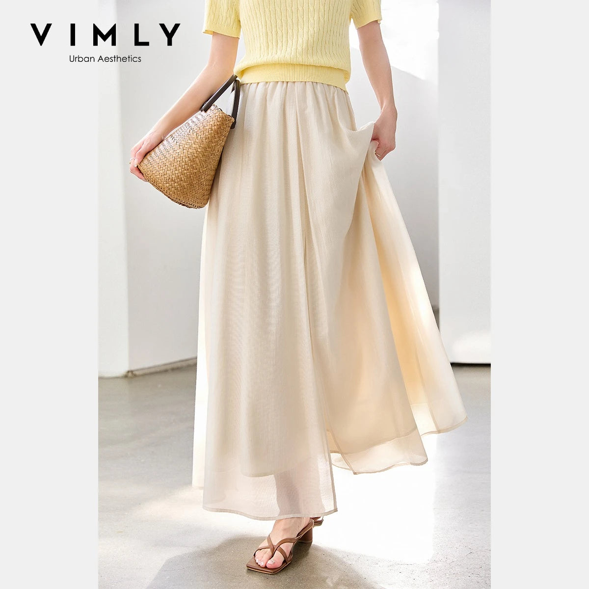 Full A-Line Midi Skirt
