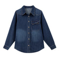 Button-Front Denim Shirt
