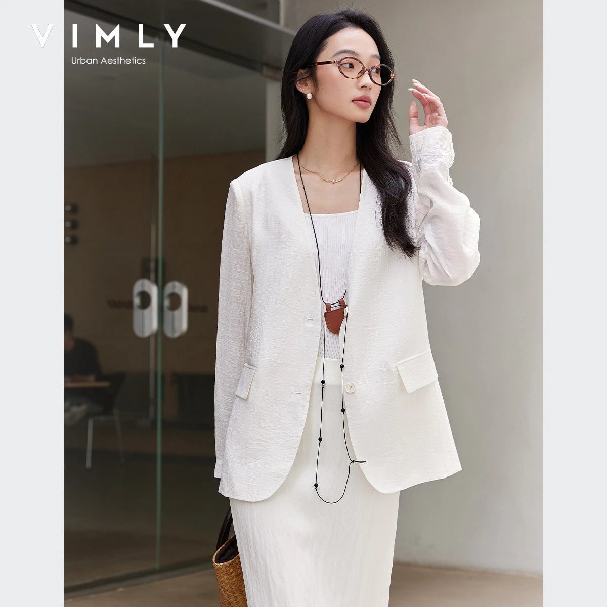 Two-Button V-Neck Blazer
