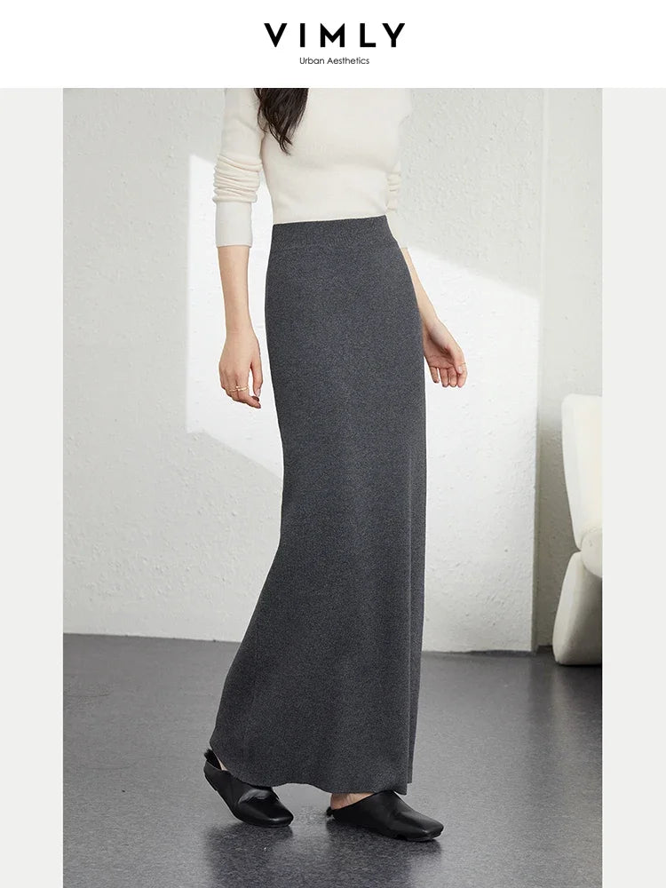 Straight Corduroy Midi Skirt