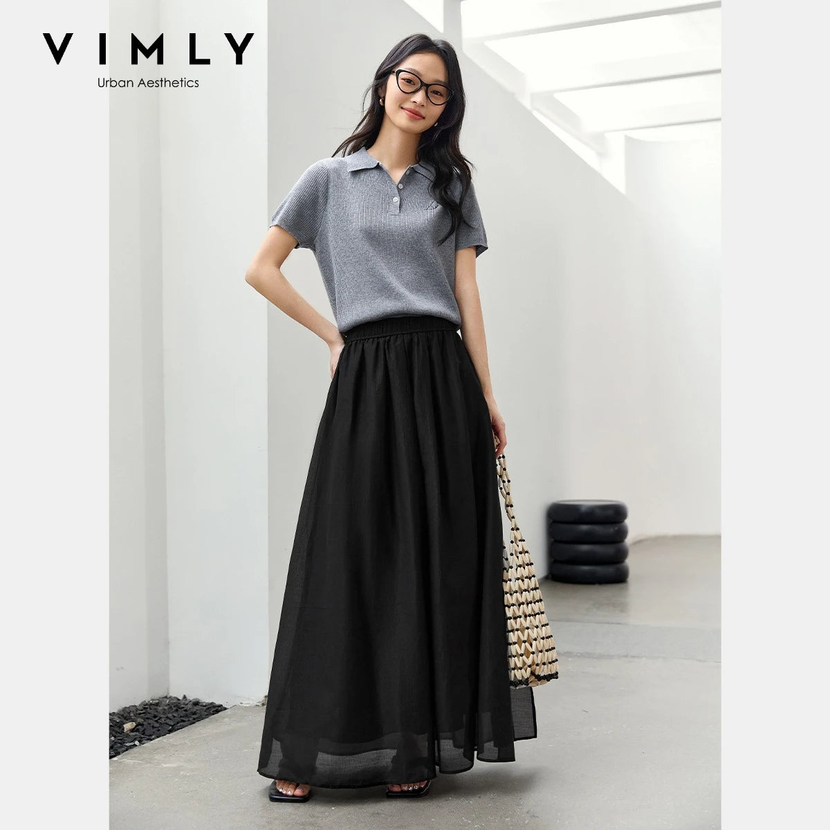 Full A-Line Midi Skirt