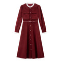 Belted Layered Midi Dress