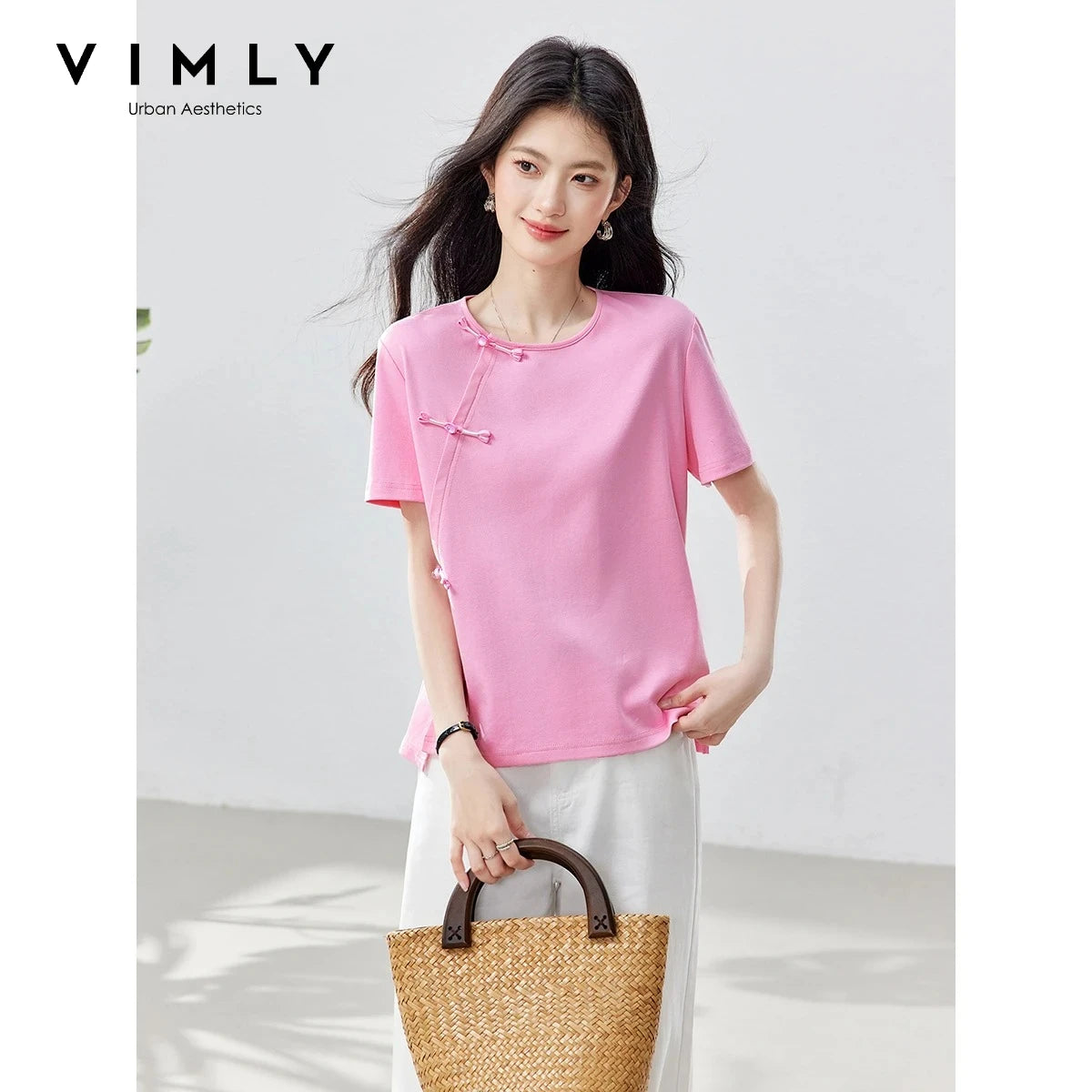 Asymmetric Frog-Button Tee