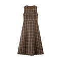 Plaid Sleeveless A-Line Dress