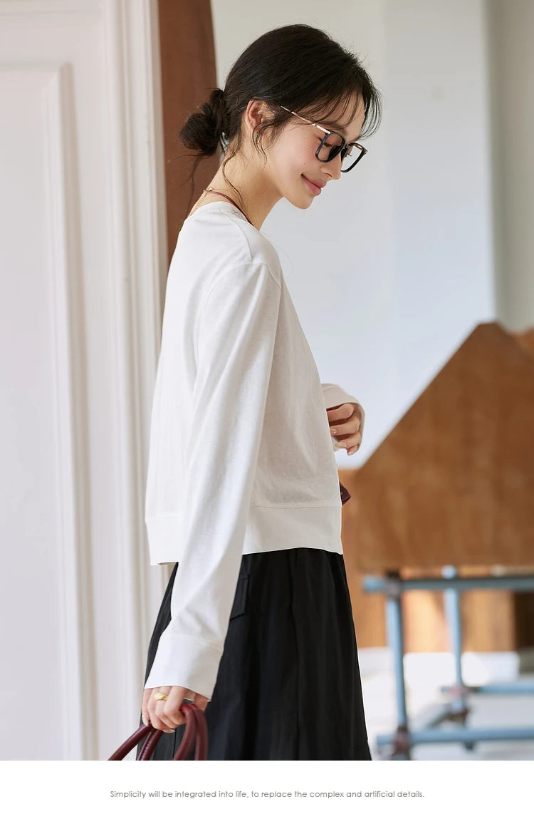 Relaxed Crew-Neck Long-Sleeve Tee