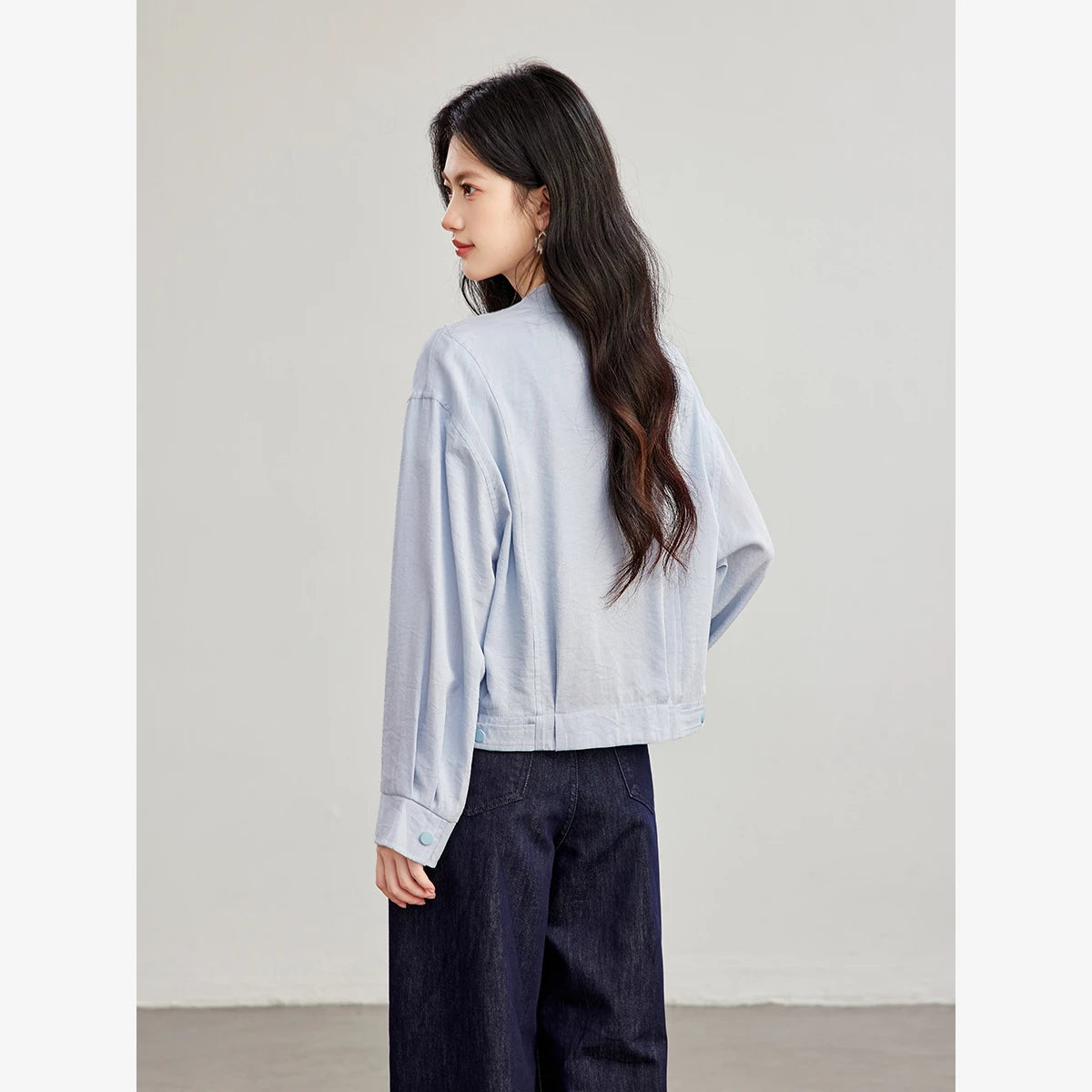 Embroidered Zip-Front Bomber Jacket