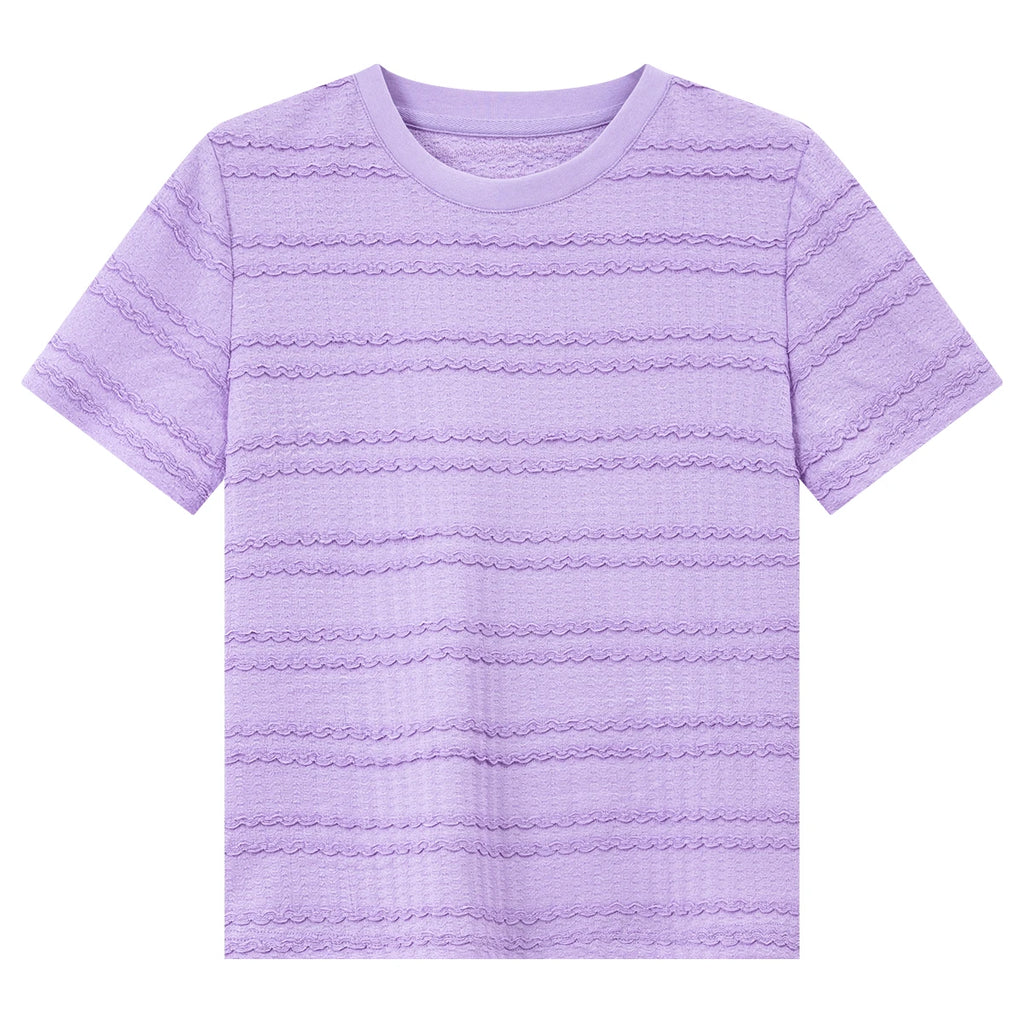 Textured Stripe Short-Sleeve Tee