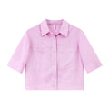 Cropped Short-Sleeve Shirt Jacket