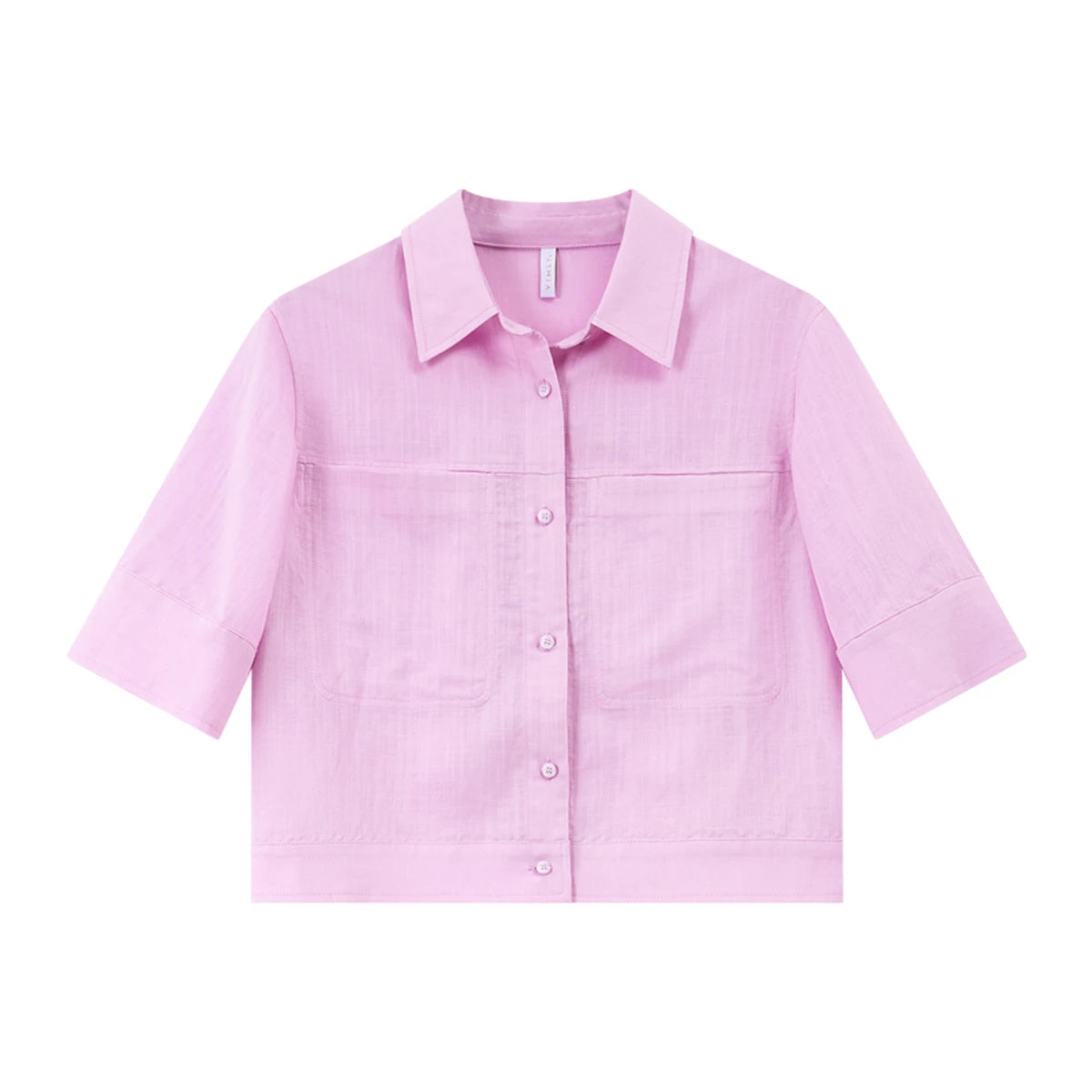Cropped Short-Sleeve Shirt Jacket