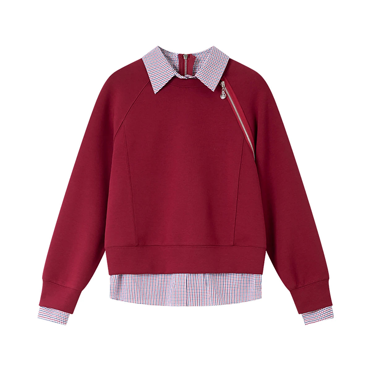 Layered Quarter-Zip Sweatshirt