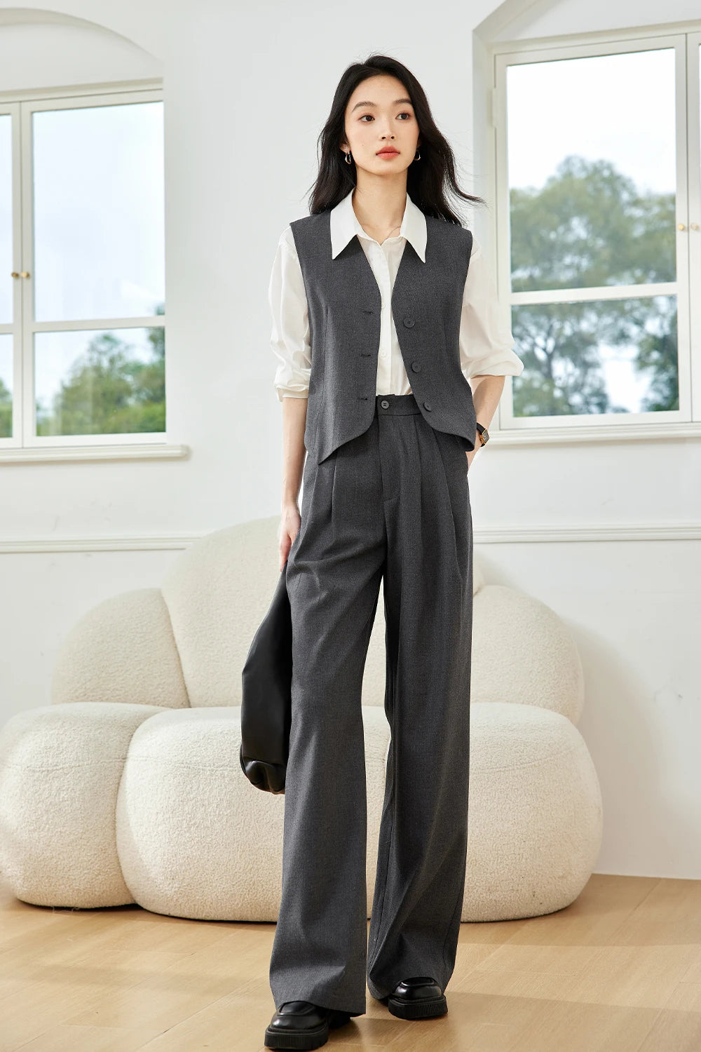 Vest and Wide-Leg Trouser Set