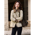 Contrast-Collar Quilted Utility Jacket