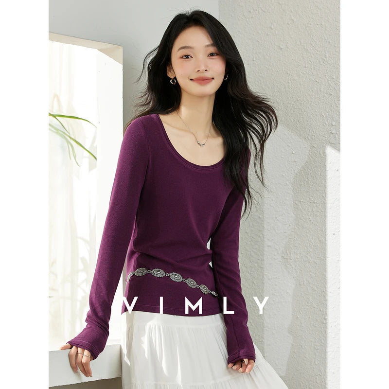 Scoop-Neck Long-Sleeve Tee