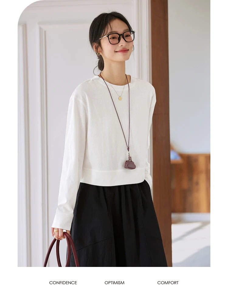 Relaxed Crew-Neck Long-Sleeve Tee