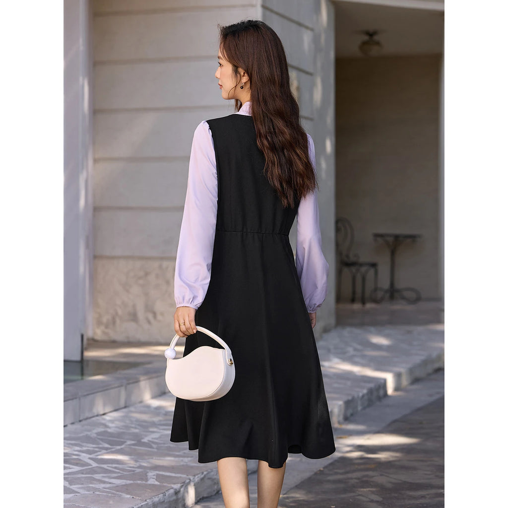 Layered Sleeveless Midi Dress