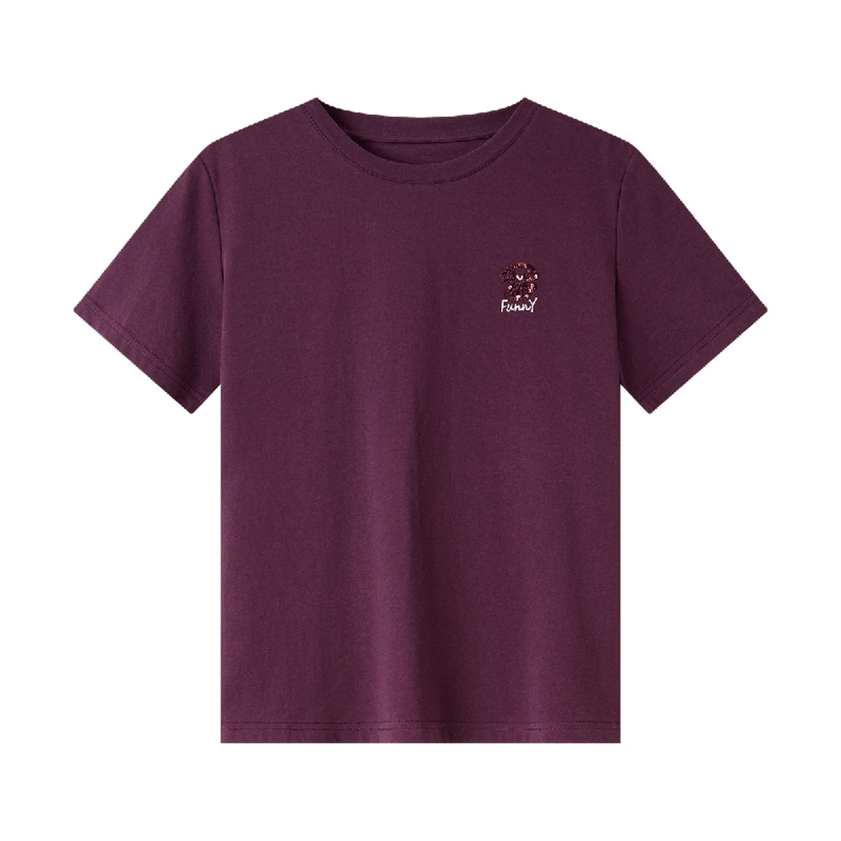 Sequin-Embroidered Crew-Neck Tee