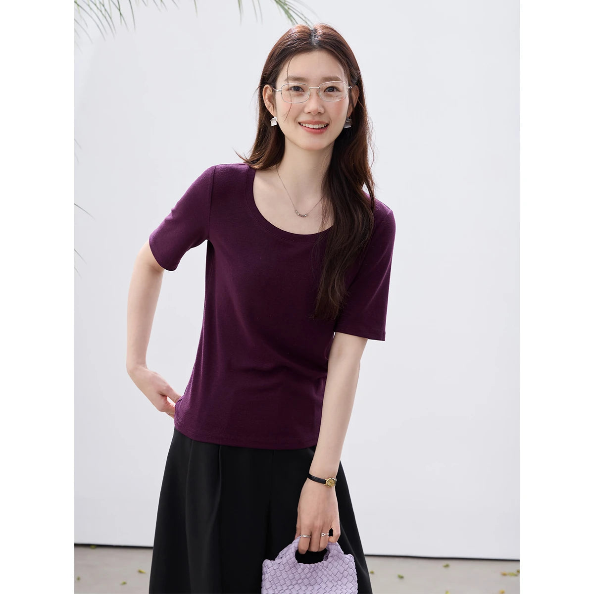 Minimal Crew-Neck Short-Sleeve Tee