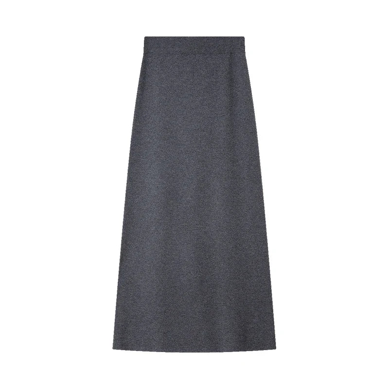 Straight Corduroy Midi Skirt
