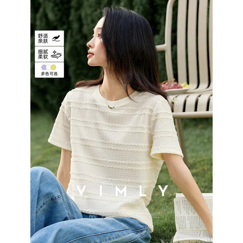 Textured Stripe Short-Sleeve Tee