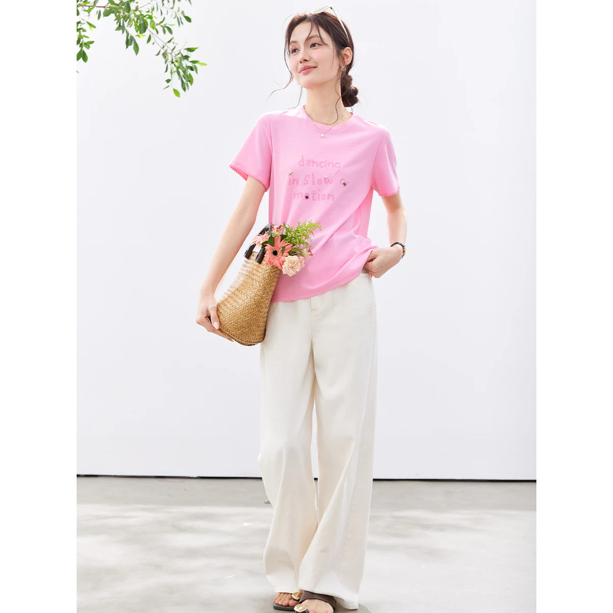 Letter Graphic Short-Sleeve Tee