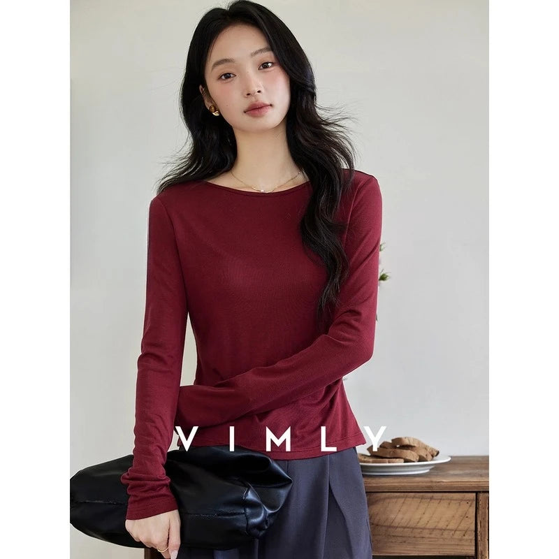Boat-Neck Ruched Long-Sleeve Top