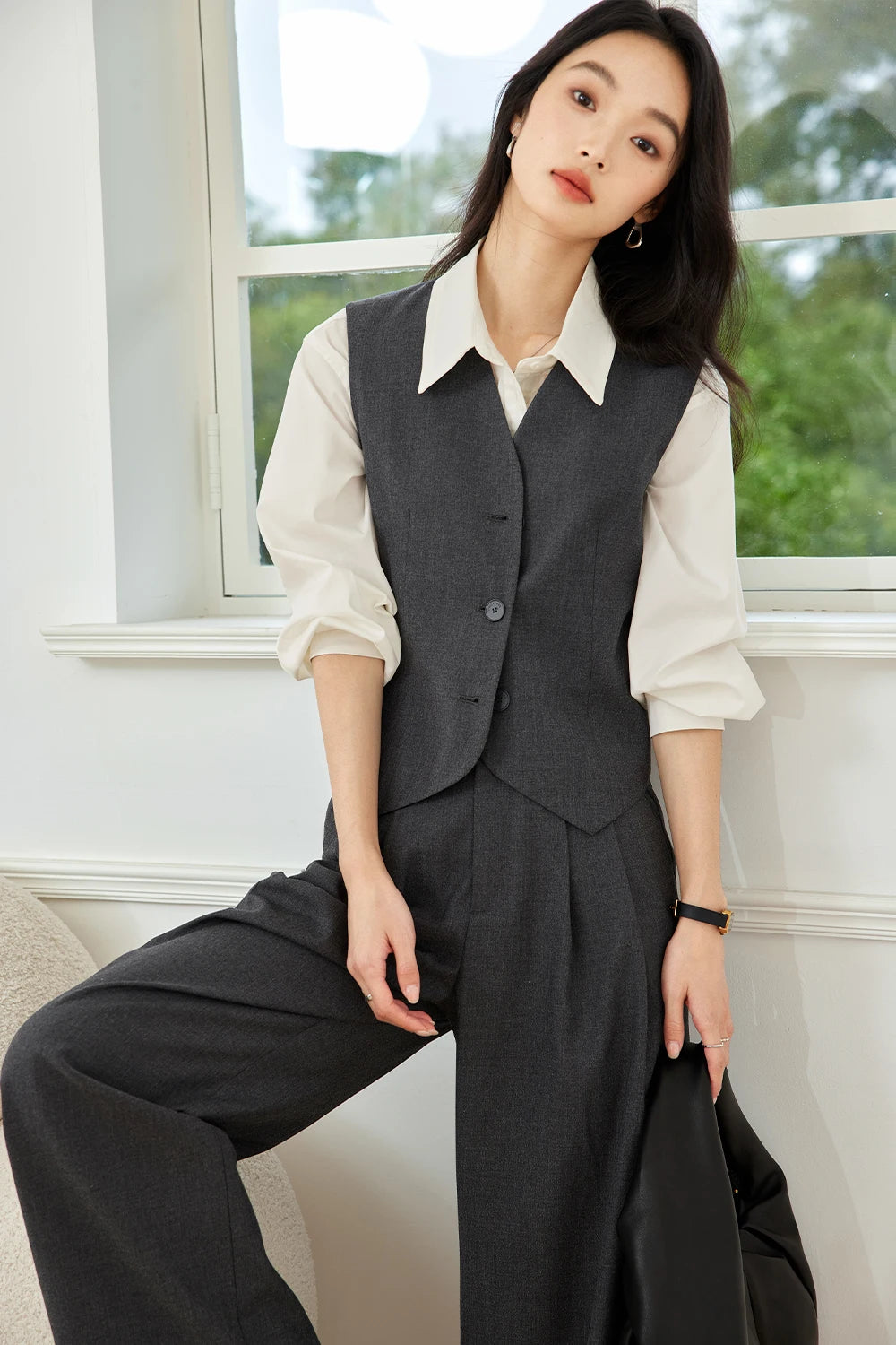 Vest and Wide-Leg Trouser Set