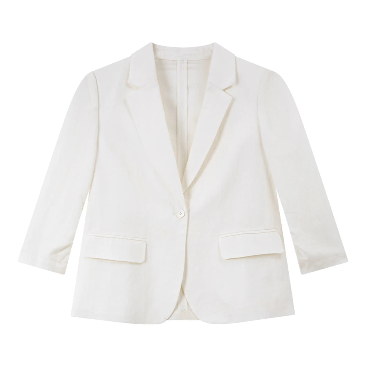 Three-Quarter-Sleeve Notched Blazer