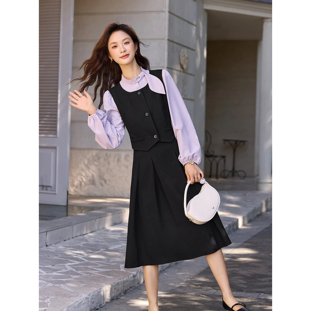 Layered Sleeveless Midi Dress
