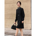 Layered Turtleneck Shift Dress