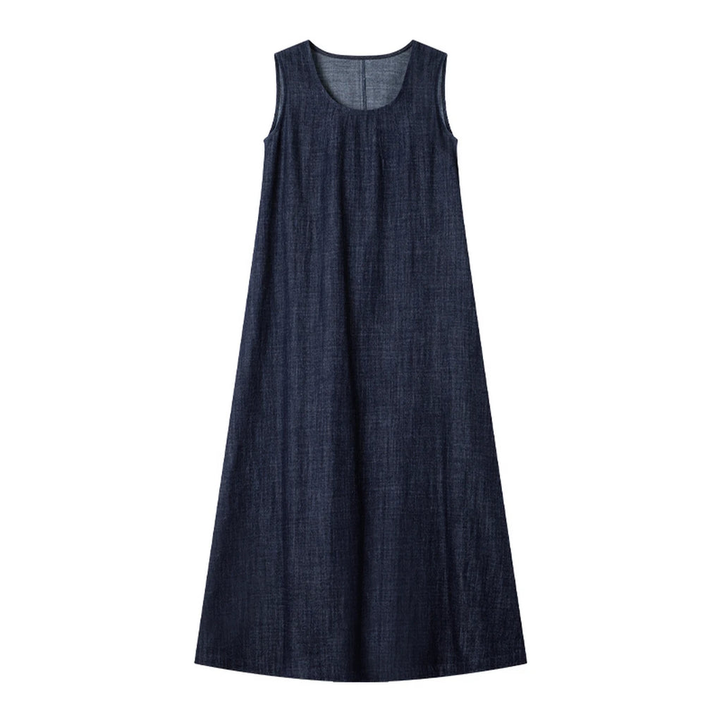 Sleeveless Denim Shift Dress